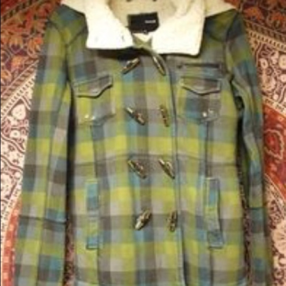 Hurley Small Green Plaid Jacket